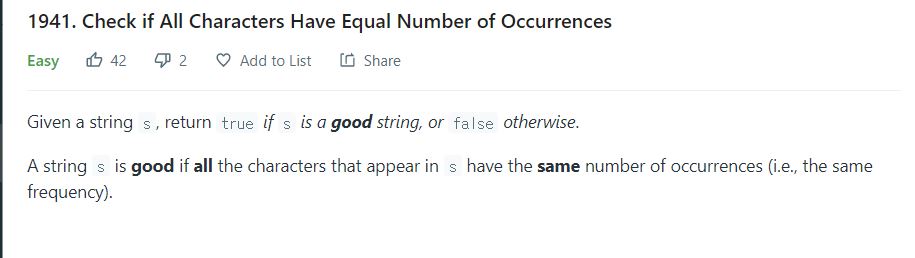 leetcode-1941-check-if-all-characters-have-equal-number-of-occurrences-python