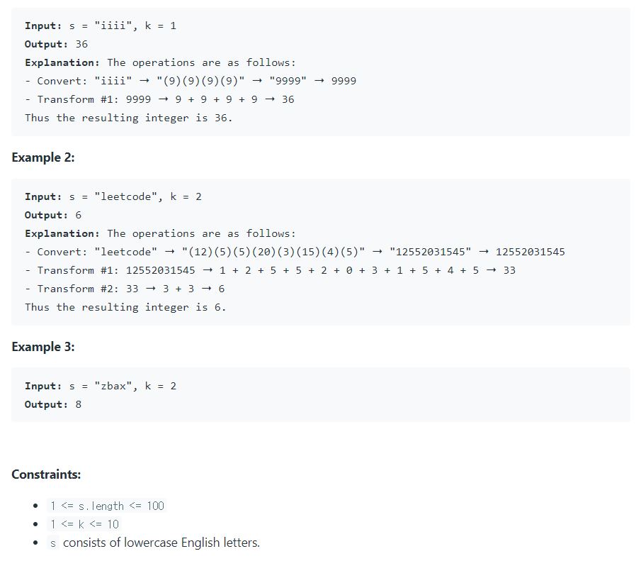 leetcode-1945-sum-of-digits-of-string-after-convert-python